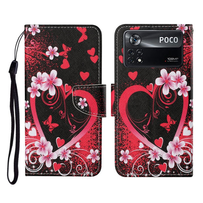 Colored Drawing Pattern Flip Leather Phone Case, For Xiaomi Poco X4 Pro 5G