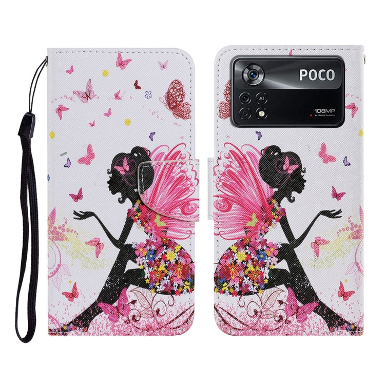 Colored Drawing Pattern Flip Leather Phone Case, For Xiaomi Poco X4 Pro 5G