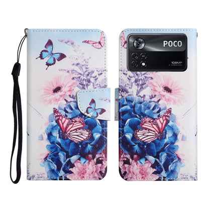 Colored Drawing Pattern Flip Leather Phone Case, For Xiaomi Poco X4 Pro 5G
