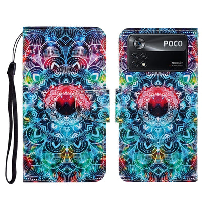 Colored Drawing Pattern Flip Leather Phone Case, For Xiaomi Poco X4 Pro 5G
