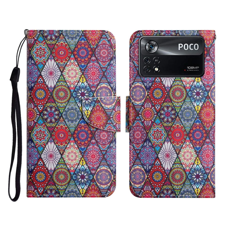 Colored Drawing Pattern Flip Leather Phone Case, For Xiaomi Poco X4 Pro 5G