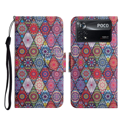 Colored Drawing Pattern Flip Leather Phone Case, For Xiaomi Poco X4 Pro 5G