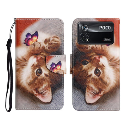 Colored Drawing Pattern Flip Leather Phone Case, For Xiaomi Poco X4 Pro 5G