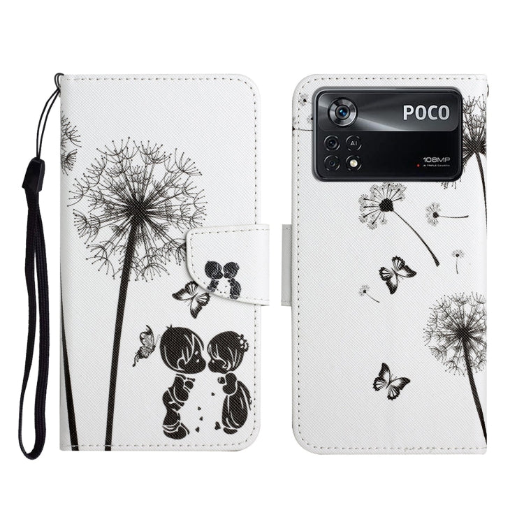 Colored Drawing Pattern Flip Leather Phone Case, For Xiaomi Poco X4 Pro 5G