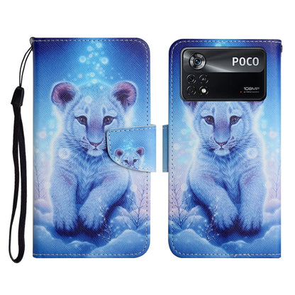 Colored Drawing Pattern Flip Leather Phone Case, For Xiaomi Poco X4 Pro 5G