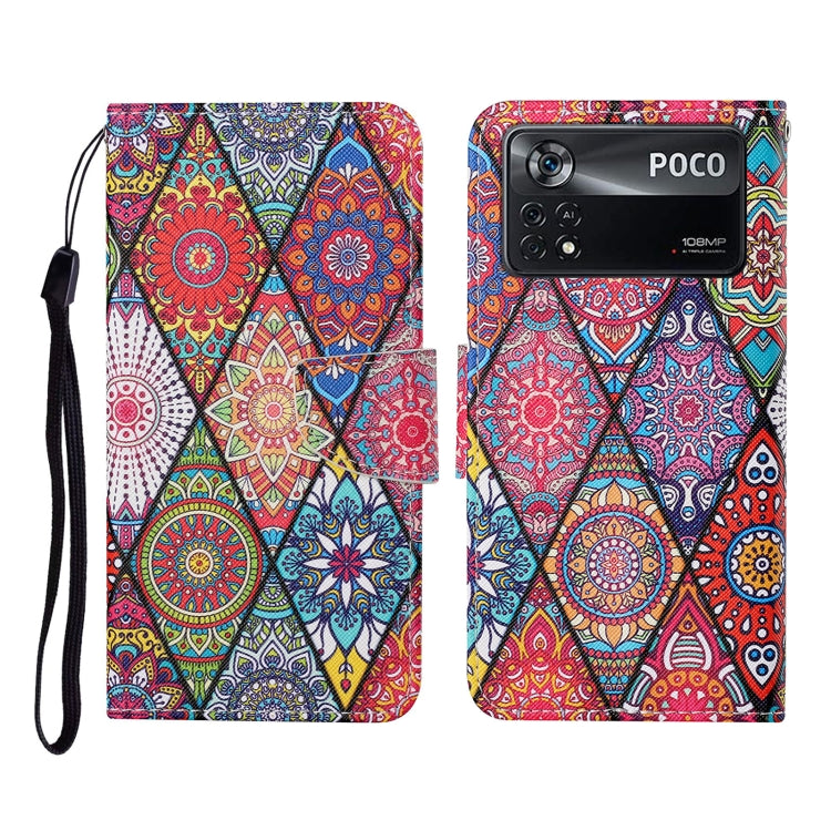 Colored Drawing Pattern Flip Leather Phone Case, For Xiaomi Poco X4 Pro 5G