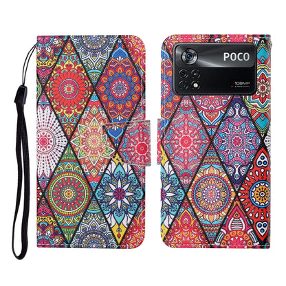 Colored Drawing Pattern Flip Leather Phone Case, For Xiaomi Poco X4 Pro 5G