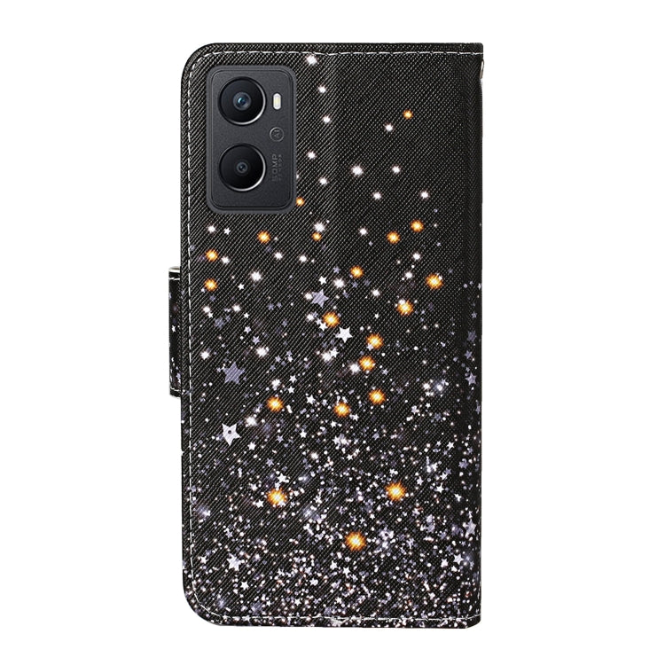 Colored Drawing Pattern Flip Leather Phone Case, For OPPO A96 4G / Realme 9i