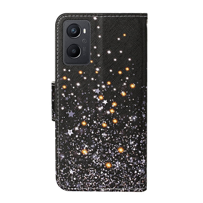 Colored Drawing Pattern Flip Leather Phone Case, For OPPO A96 4G / Realme 9i