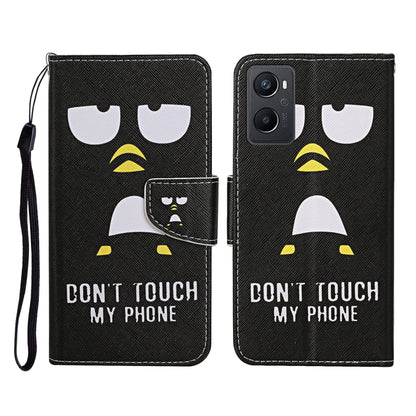 Colored Drawing Pattern Flip Leather Phone Case, For OPPO A96 4G / Realme 9i