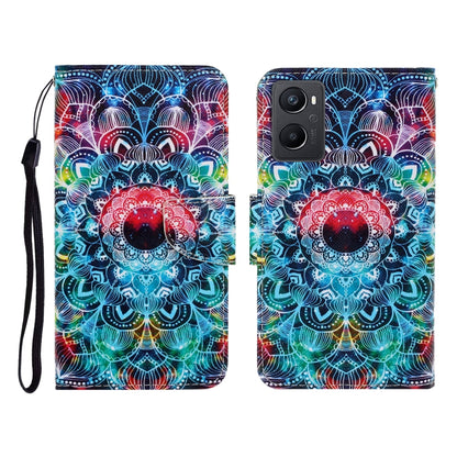 Colored Drawing Pattern Flip Leather Phone Case, For OPPO A96 4G / Realme 9i