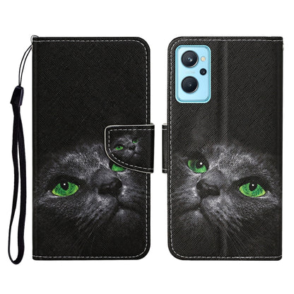 Colored Drawing Pattern Flip Leather Phone Case, For Realme 9i