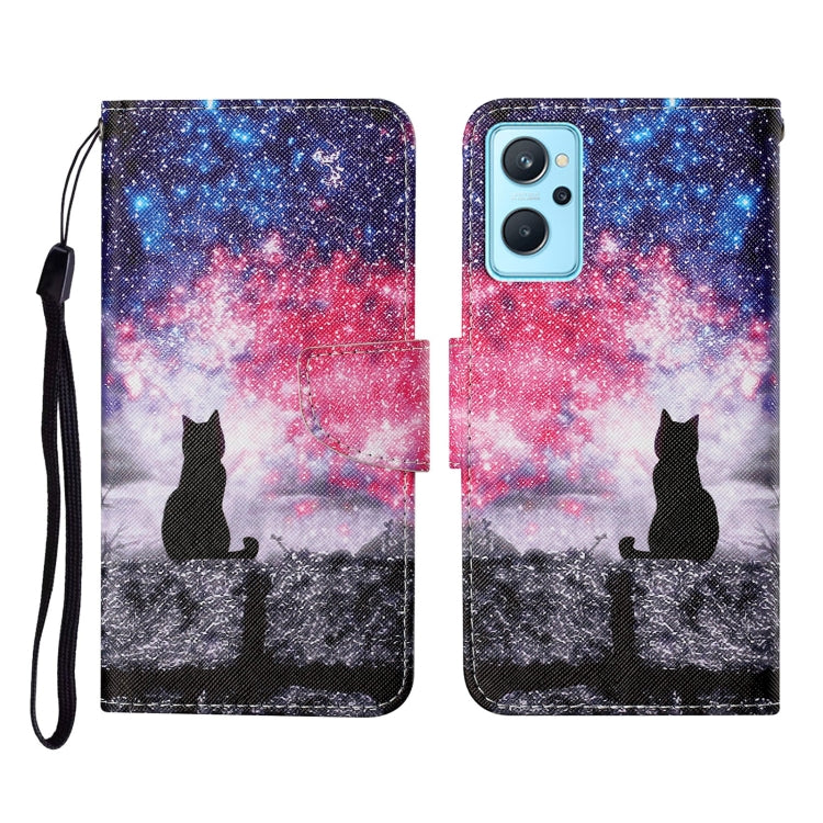 Colored Drawing Pattern Flip Leather Phone Case, For Realme 9i
