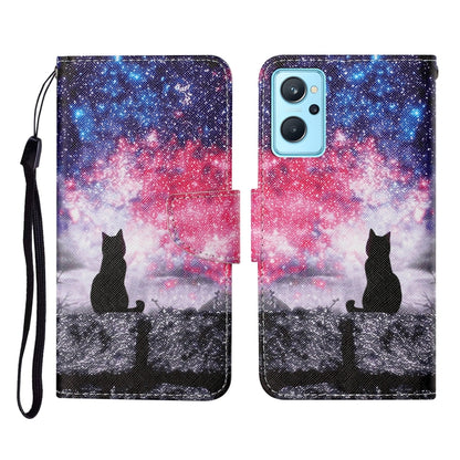 Colored Drawing Pattern Flip Leather Phone Case, For Realme 9i