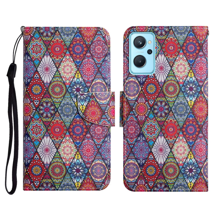 Colored Drawing Pattern Flip Leather Phone Case, For Realme 9i