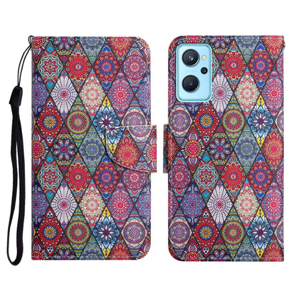 Colored Drawing Pattern Flip Leather Phone Case, For Realme 9i