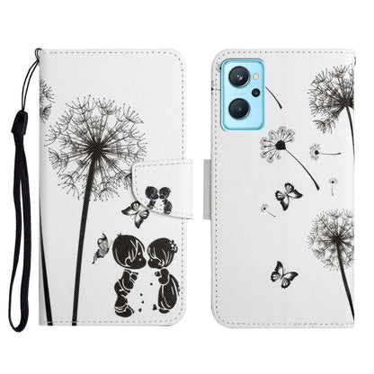 Colored Drawing Pattern Flip Leather Phone Case, For Realme 9i