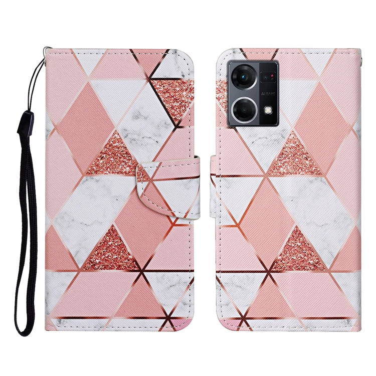 Colored Drawing Pattern Flip Leather Phone Case, For OPPO Reno7 4G