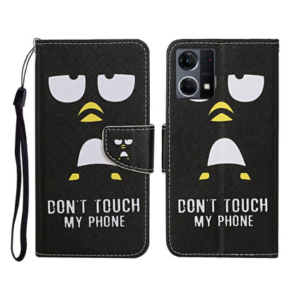 Colored Drawing Pattern Flip Leather Phone Case, For OPPO Reno7 4G
