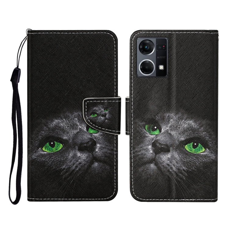 Colored Drawing Pattern Flip Leather Phone Case, For OPPO Reno7 4G