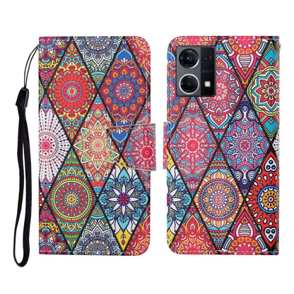 Colored Drawing Pattern Flip Leather Phone Case, For OPPO Reno7 4G