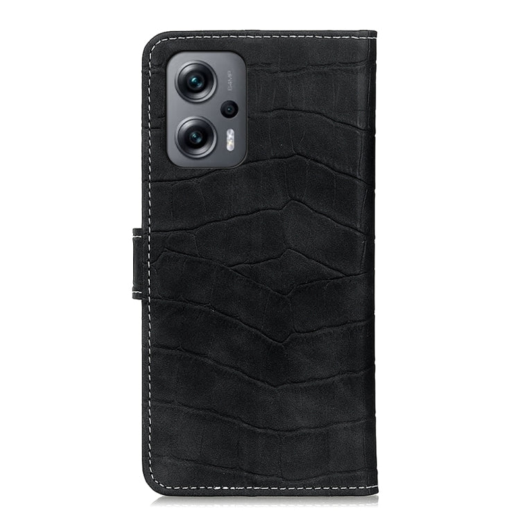 Crocodile Texture Leather Phone Case, For Xiaomi Redmi Note 11T Pro 5G / Note 11T Pro+ 5G China / Poco X4 GT 5G