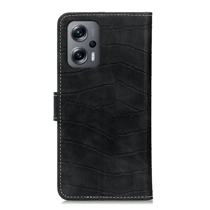Crocodile Texture Leather Phone Case, For Xiaomi Redmi Note 11T Pro 5G / Note 11T Pro+ 5G China / Poco X4 GT 5G