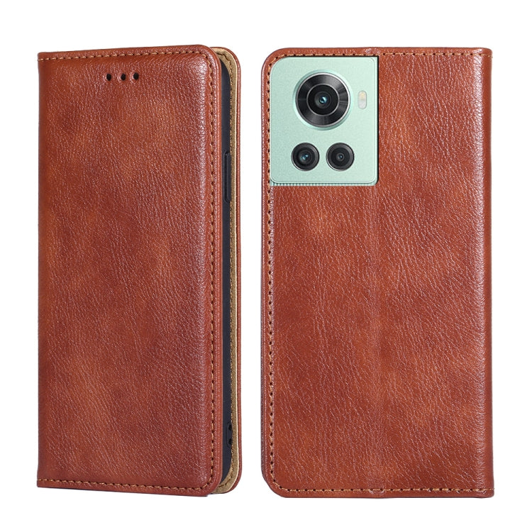 Gloss Oil Solid Color Magnetic Leather Phone Case, For OnePlus Ace Racing, For OnePlus Ace / 10R