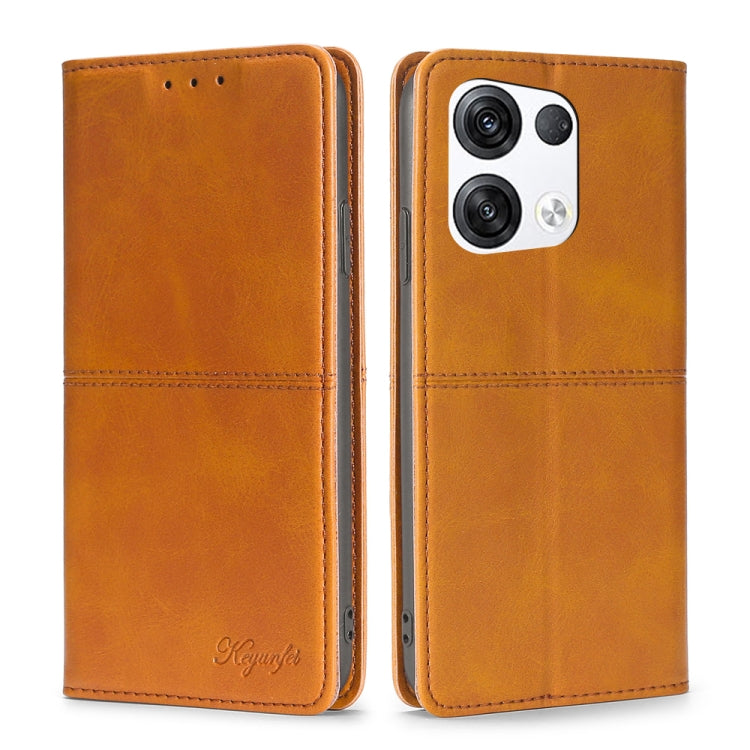 Cow Texture Magnetic Horizontal Flip Leather Phone Case, For OPPO Reno8, For OPPO Reno8 Pro 5G, For OPPO Reno8 Pro+ 5G, For OPPO Reno6 Pro