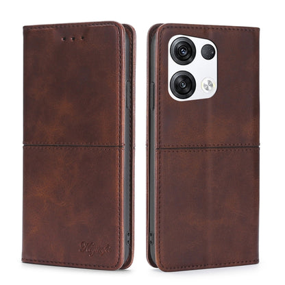 Cow Texture Magnetic Horizontal Flip Leather Phone Case, For OPPO Reno8, For OPPO Reno8 Pro 5G, For OPPO Reno8 Pro+ 5G, For OPPO Reno6 Pro