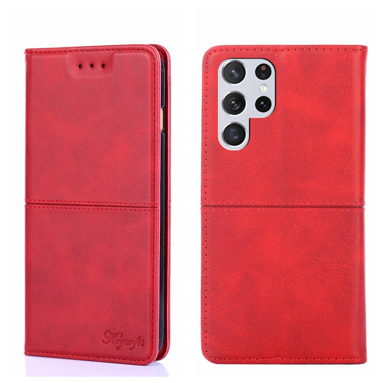 Cow Texture Magnetic Horizontal Flip Leather Phone Case, For Samsung Galaxy S21 FE, For Samsung Galaxy S22, For Samsung Galaxy S22+, For Samsung Galaxy S22 Ultra