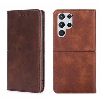 Cow Texture Magnetic Horizontal Flip Leather Phone Case, For Samsung Galaxy S21 FE, For Samsung Galaxy S22, For Samsung Galaxy S22+, For Samsung Galaxy S22 Ultra