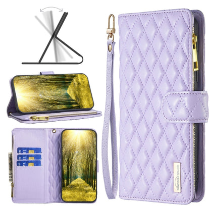 Diamond Lattice Zipper Wallet Leather Flip Phone Case, For OPPO A72 / A52 / A92, For OPPO A74 4G / F19 4G, For OPPO A74 5G / A93 5G / A54 5G, For OPPO A94 4G