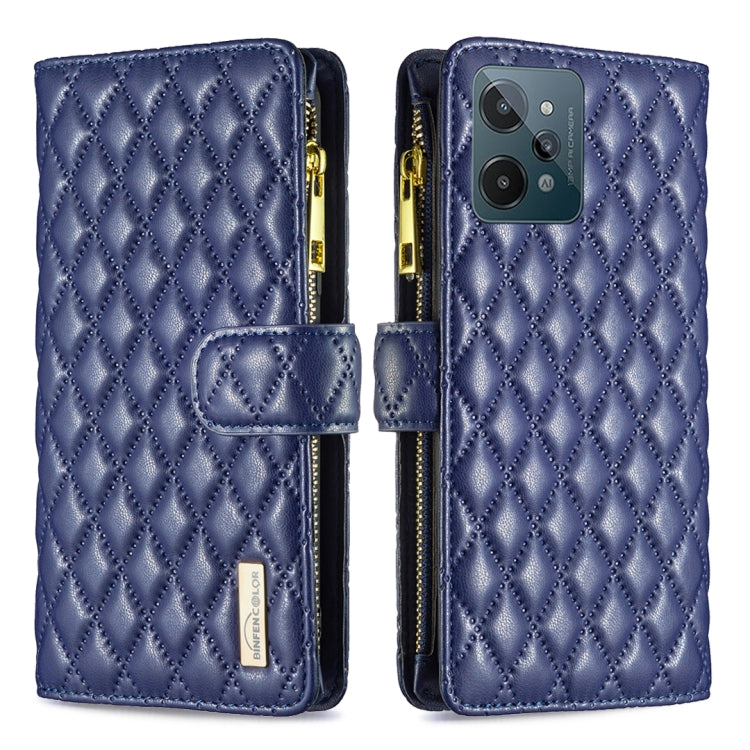 Diamond Lattice Zipper Wallet Leather Flip Phone Case, For OPPO Realme C31, For OPPO Realme C35
