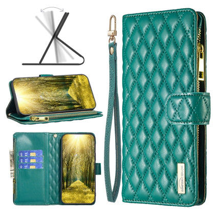 Diamond Lattice Zipper Wallet Leather Flip Phone Case, For Xiaomi Redmi 9A, For Xiaomi Redmi 9C / 10A / Poco C31, For Xiaomi Redmi 9, For Xiaomi Redmi 10 5G / Note 11E