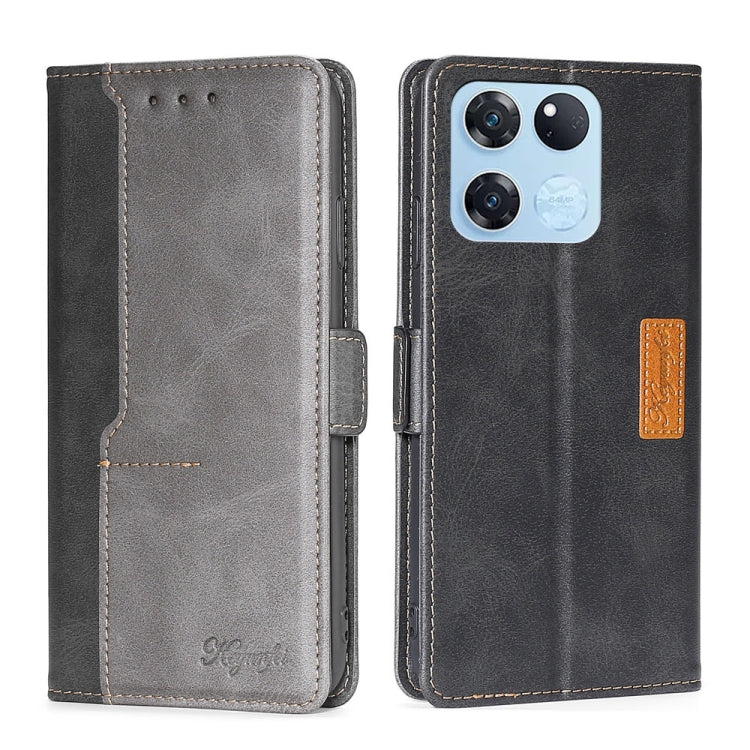 Contrast Color Side Buckle Leather Phone Case, For OnePlus Nord CE 2 Lite 5G, For OnePlus Ace Racing