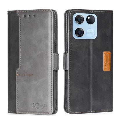 Contrast Color Side Buckle Leather Phone Case, For OnePlus Nord CE 2 Lite 5G, For OnePlus Ace Racing