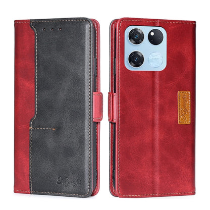 Contrast Color Side Buckle Leather Phone Case, For OnePlus Nord CE 2 Lite 5G, For OnePlus Ace Racing