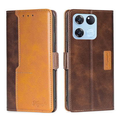 Contrast Color Side Buckle Leather Phone Case, For OnePlus Nord CE 2 Lite 5G, For OnePlus Ace Racing
