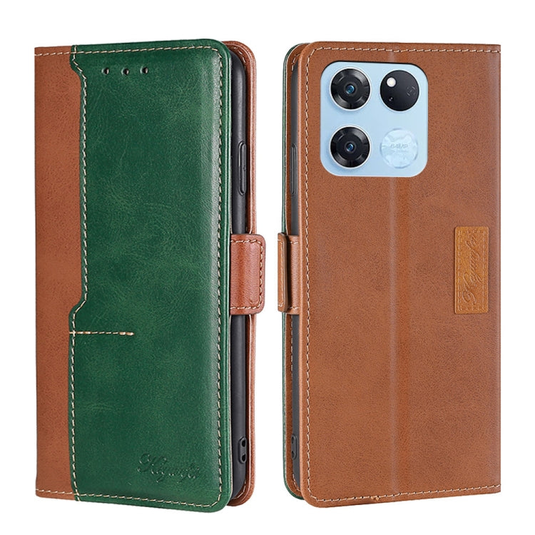 Contrast Color Side Buckle Leather Phone Case, For OnePlus Nord CE 2 Lite 5G, For OnePlus Ace Racing