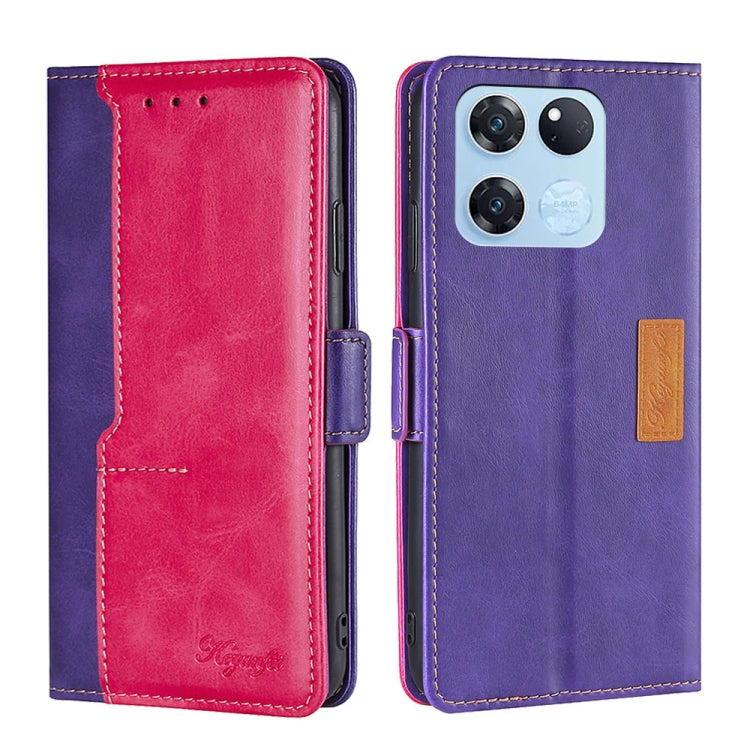 Contrast Color Side Buckle Leather Phone Case, For OnePlus Nord CE 2 Lite 5G, For OnePlus Ace Racing