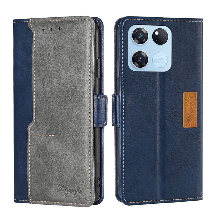 Contrast Color Side Buckle Leather Phone Case, For OnePlus Nord CE 2 Lite 5G, For OnePlus Ace Racing