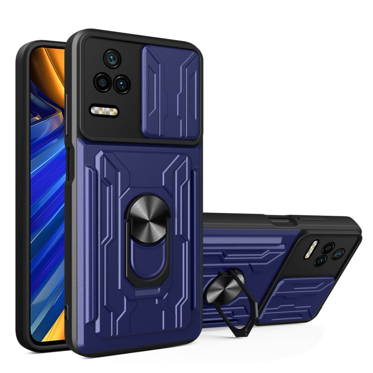 Sliding Camshield Card Phone Case, For Xiaomi Poco F4/Redmi K40S