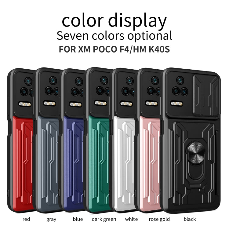 Sliding Camshield Card Phone Case, For Xiaomi Poco F4/Redmi K40S