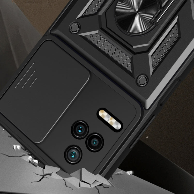 Sliding Camera Design TPU + PC Phone Case, For Xiaomi Poco F4/Redmi K40S