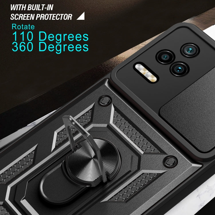 Sliding Camera Design TPU + PC Phone Case, For Xiaomi Poco F4/Redmi K40S