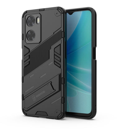Punk Armor 2 in 1 PC + TPU Shockproof Phone Case with Invisible Holder, For OPPO A57 4G Global