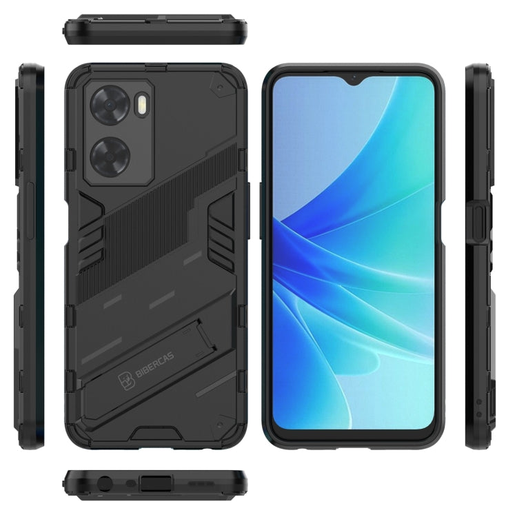 Punk Armor 2 in 1 PC + TPU Shockproof Phone Case with Invisible Holder, For OPPO A57 4G Global