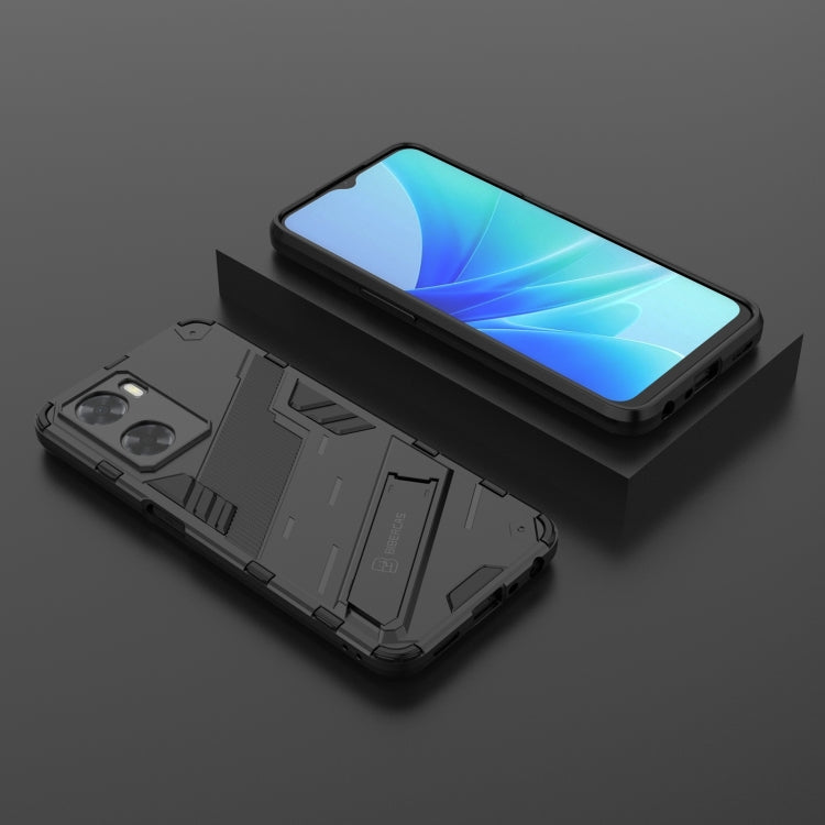 Punk Armor 2 in 1 PC + TPU Shockproof Phone Case with Invisible Holder, For OPPO A57 4G Global