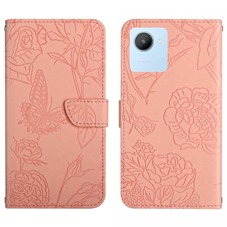 HT03 Skin Feel Butterfly Embossed Flip Leather Phone Case, For OPPO Realme C30, For OPPO Reno7 A, For Samsung Galaxy M13